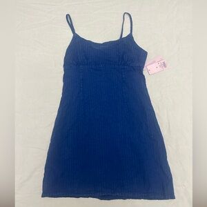 Wild Fable Short Blue Textured Dress (Never Worn, Tags still attached)